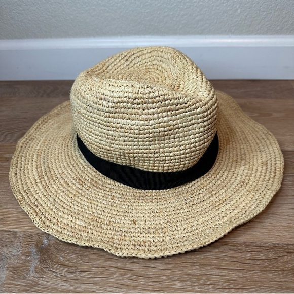 J. Crew 100% Rafia Women's Packable Straw Hat, Size M/L - Picture 5 of 13